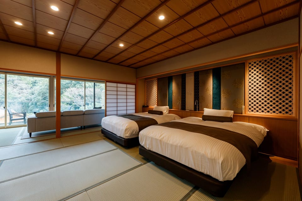 Japanese Style Room with Open Air Bath, Non Smoking | In-room safe, free WiFi, bed sheets