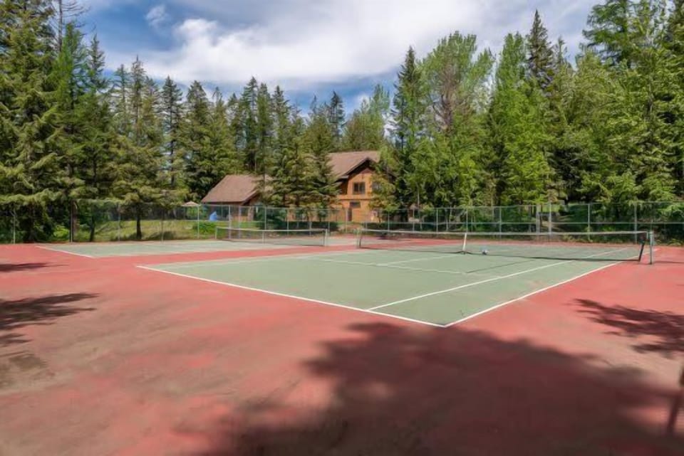 Tennis and Pickleball Courts with a Basketball Hoop