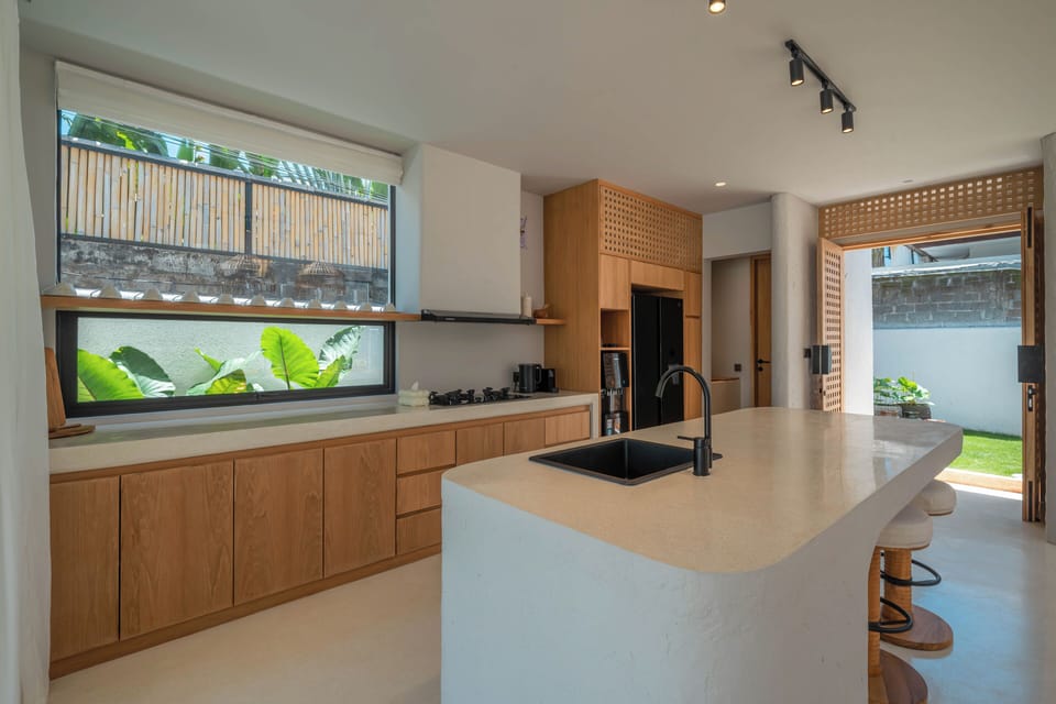 Luxury Villa, Pool View | Private kitchen | Fridge, microwave, stovetop, cookware/dishes/utensils