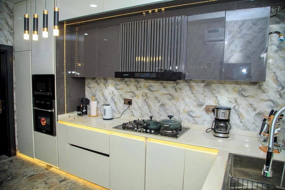 Economy Room, Balcony, City View | Private kitchen | Fridge, microwave, oven, stovetop