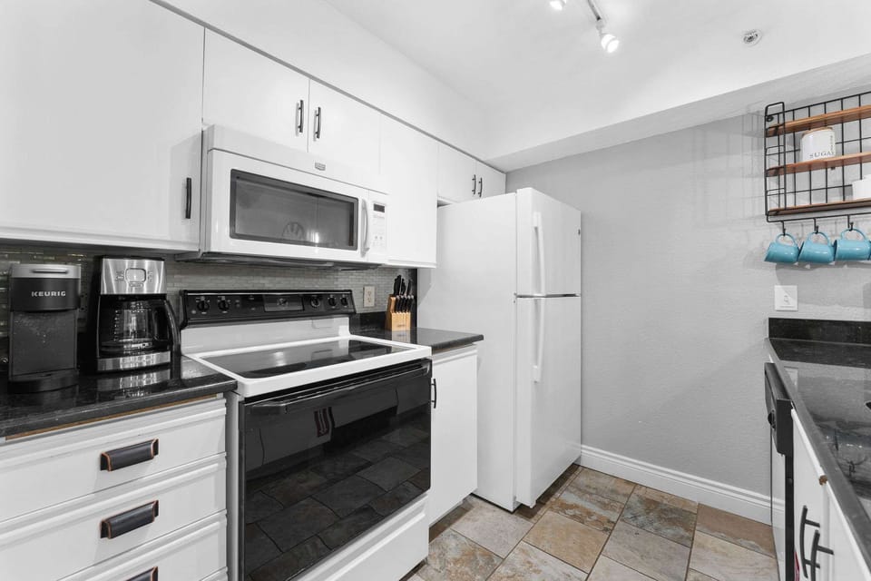The kitchen is fully stocked with everything you might need to cook up your favs!