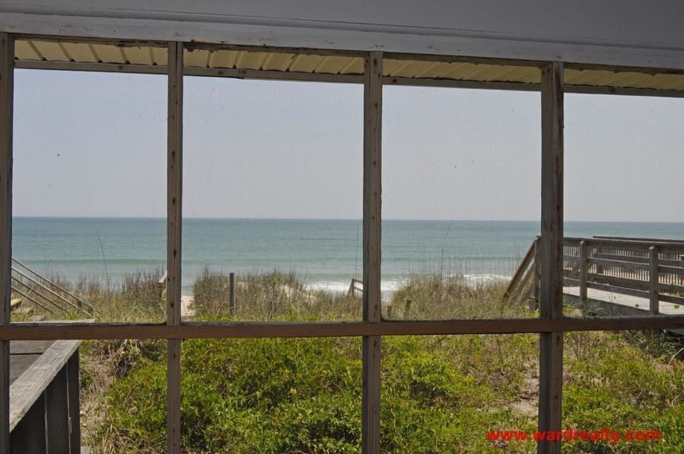 View of the Ocean from Screened in Porch