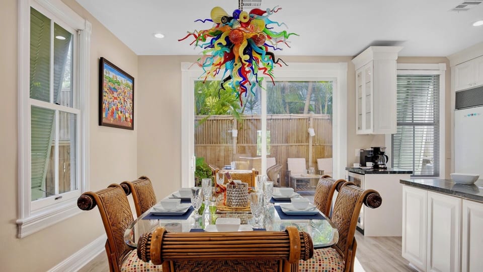 That chandelier is even cooler in person!