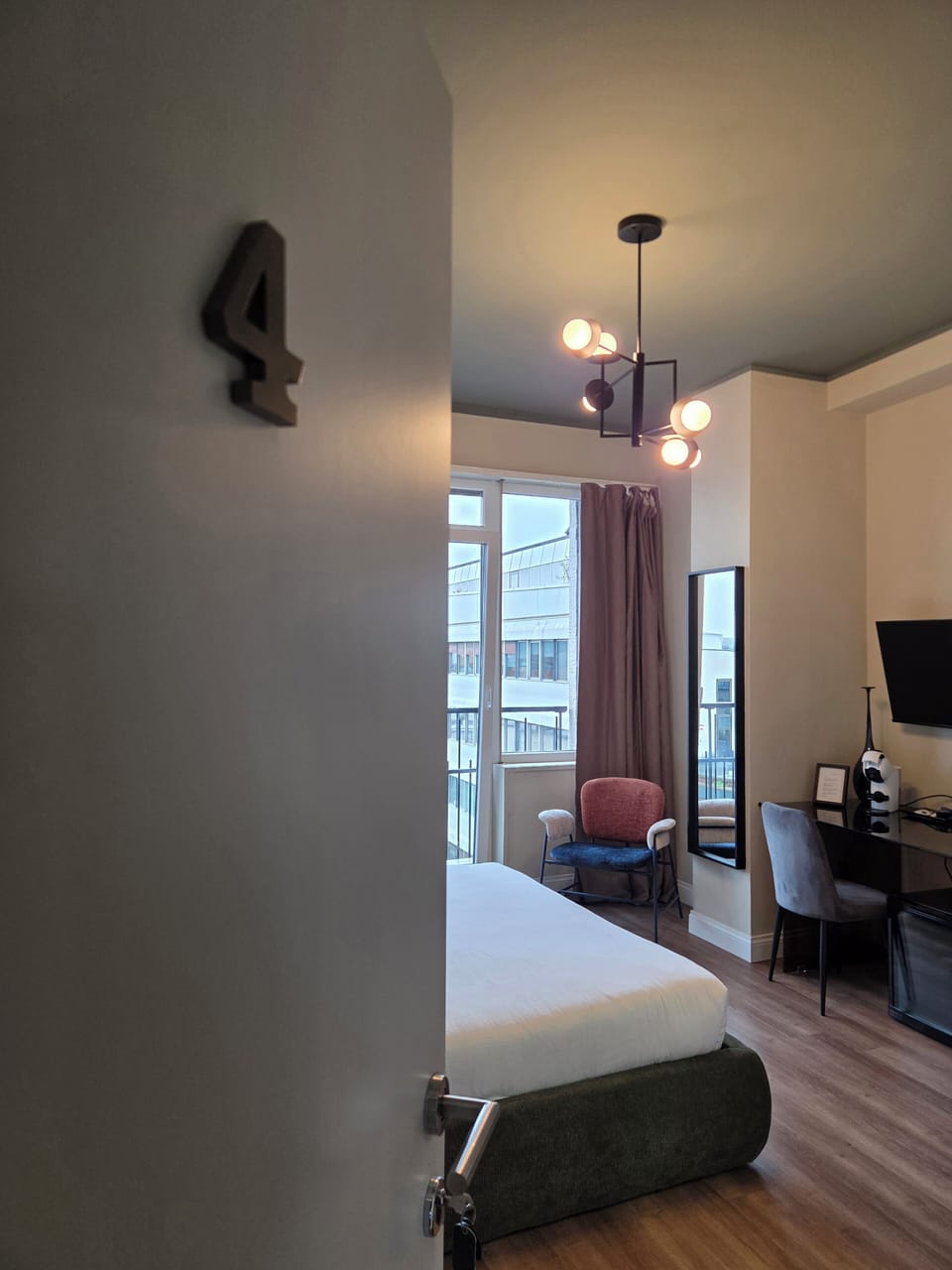 Double Room, Balcony, City View | Desk, laptop workspace, soundproofing, iron/ironing board