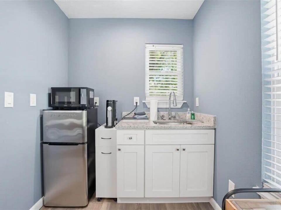 Convenient kitchenette for snacks and drinks.