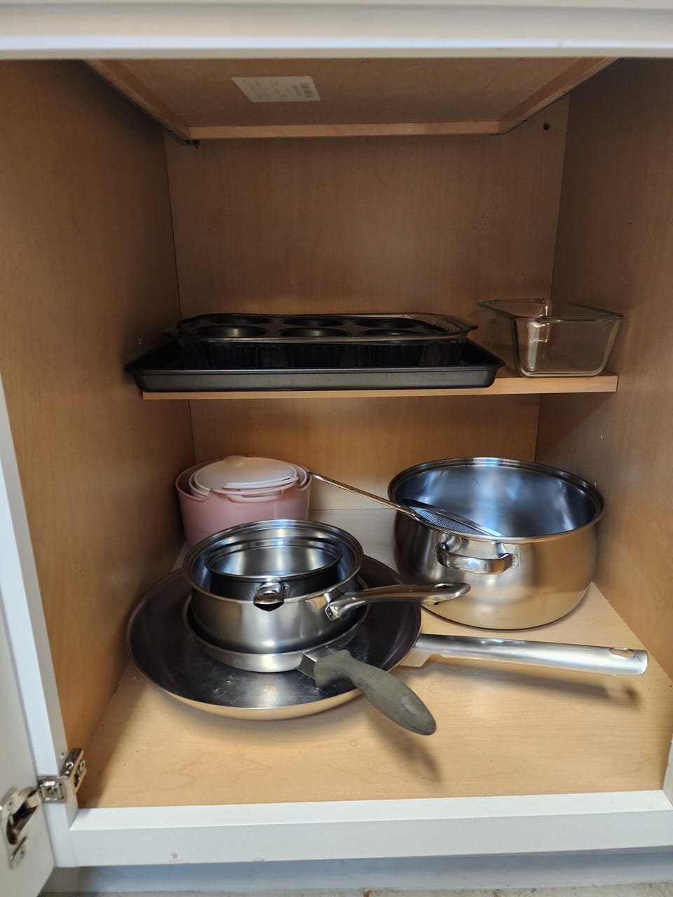 Pots, Pans, Mixing Bowels, Baking Sheet, Muffin Tin 