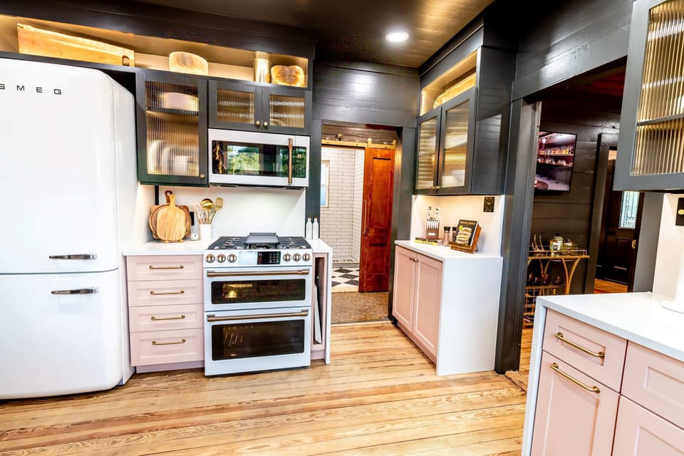 Elegant, retro finishes and incredible amenities in the kitchen are sure to delight