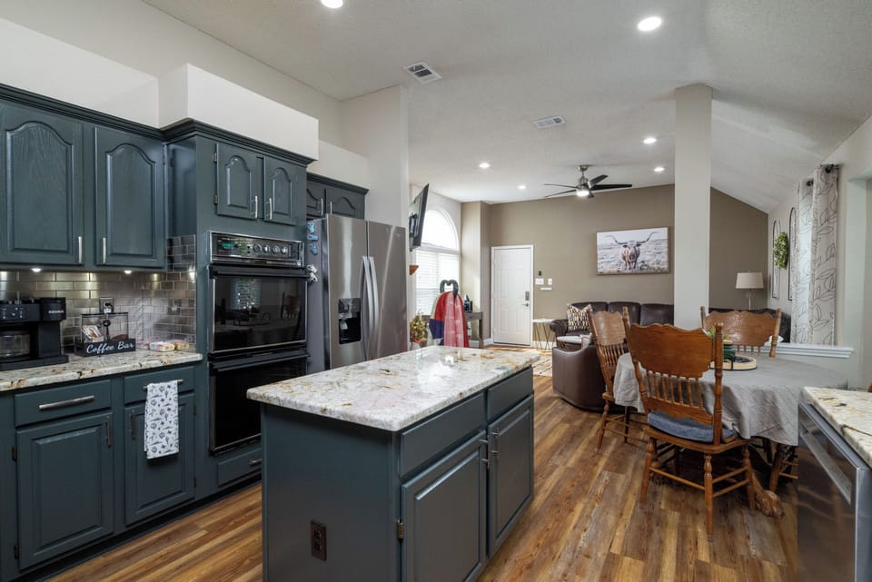 Fully stocked kitchen with everything you need for cooking meals at home!