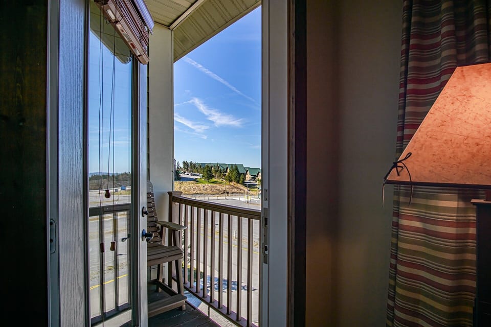 Leading out to the balcony.