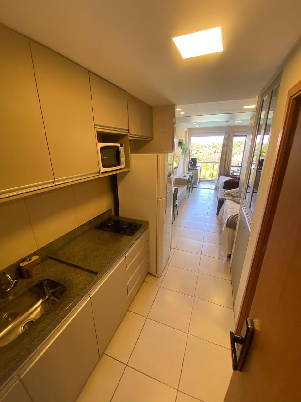 Deluxe Studio, Sea View | Private kitchen | Fridge, microwave, stovetop, cookware/dishes/utensils