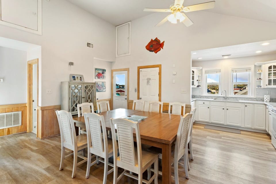 The well-equipped Kitchen and adjacent Dining Area make it easy to enjoy meals together.