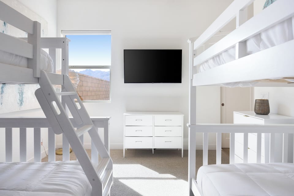TV gives the kids their own fun space during your desert getaway.