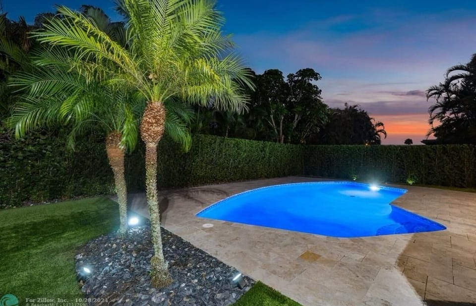 Pool at night