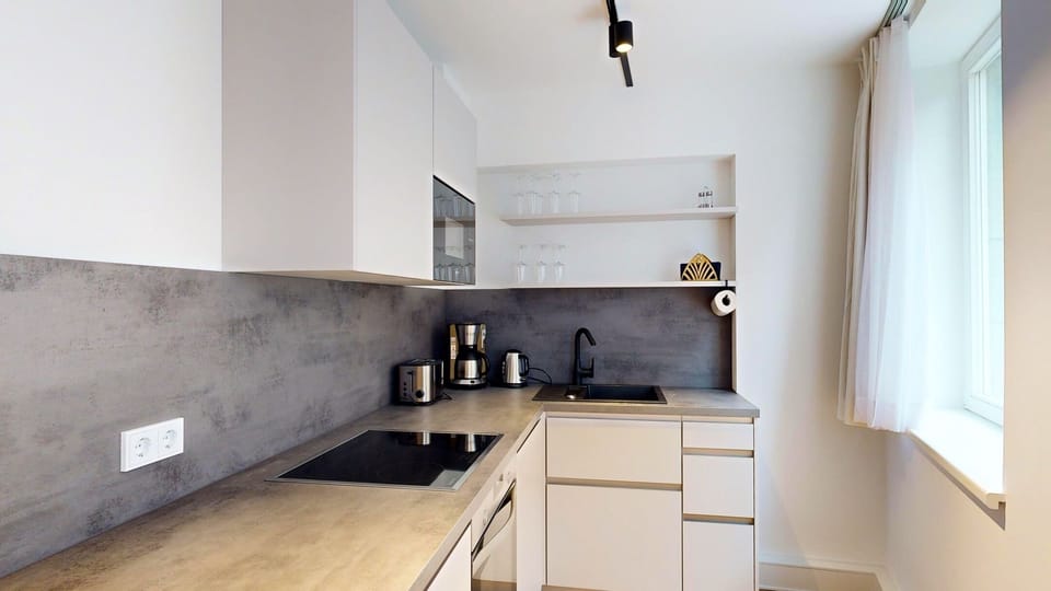 Voll ausgestattete Kitchenette im N°8A Boardinghouse Lüneburg (2)