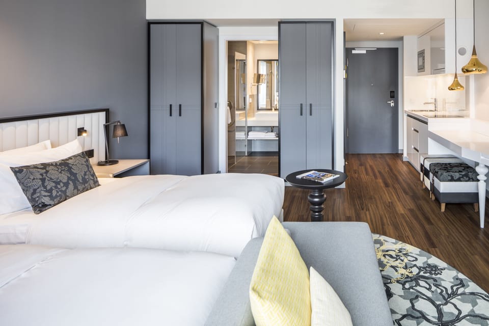 In-room safe, desk, laptop workspace, blackout drapes