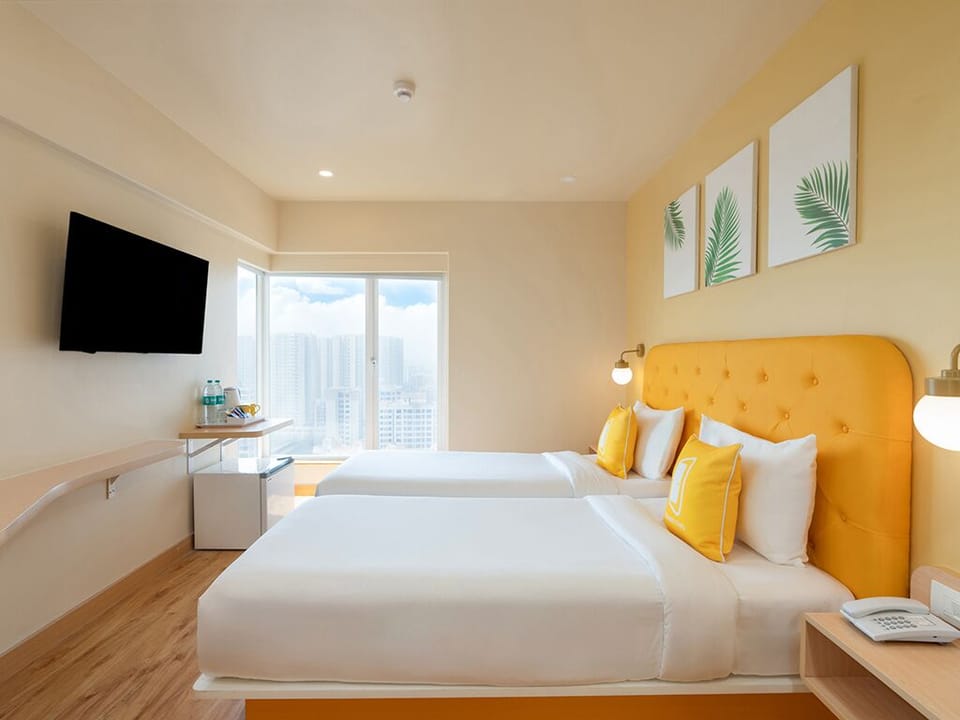 Standard Twin Room, City View | Desk, laptop workspace, iron/ironing board, free WiFi