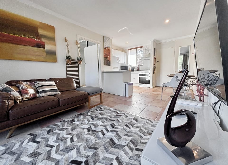 living room with Smart TV connected to Wifi