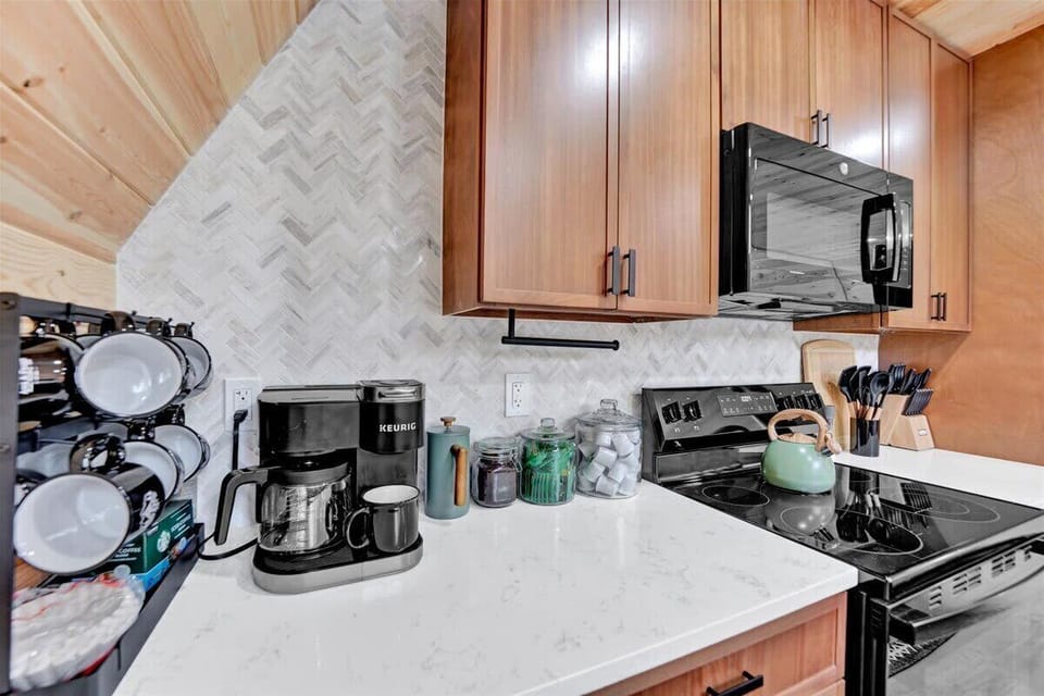Fully Stocked Coffee & Beverage Station