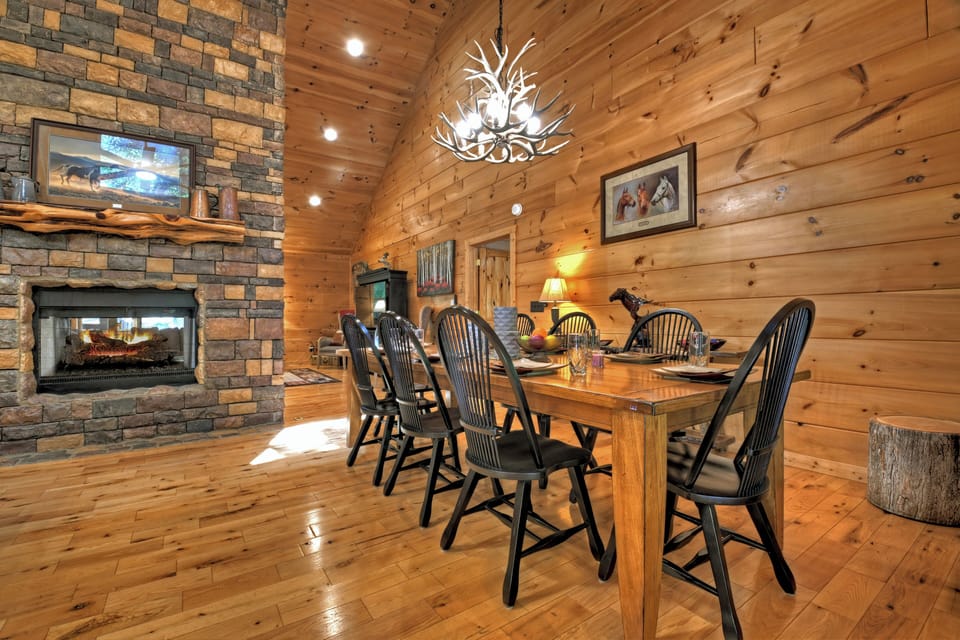 Large dining table for family meals