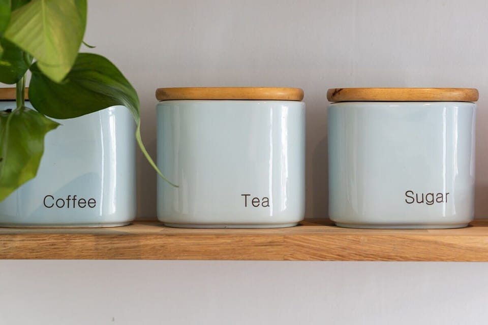Complimentary tea, coffee and sugar
