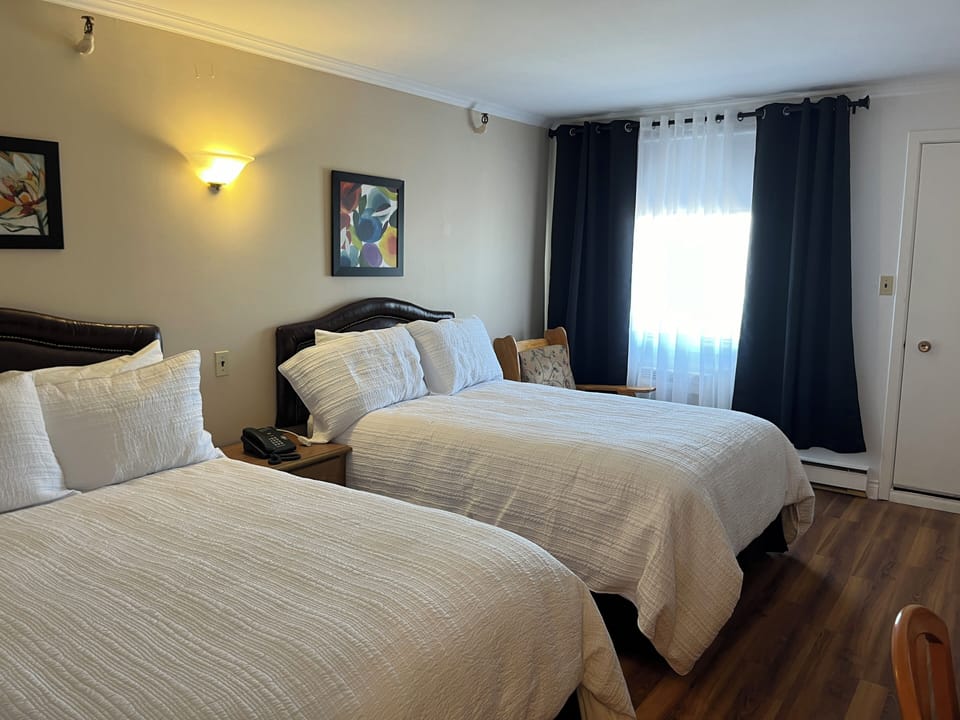 Room, 2 Double Beds, Non Smoking | Hypo-allergenic bedding, desk, laptop workspace, blackout drapes