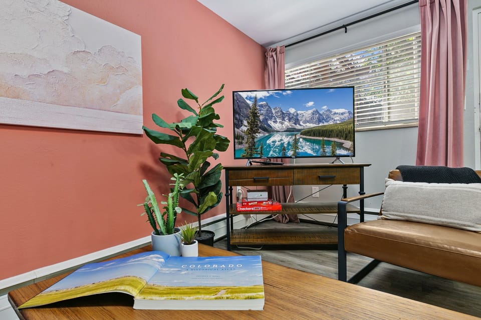 220 Peterson St. (Unit 2) | Living Area with Smart TV