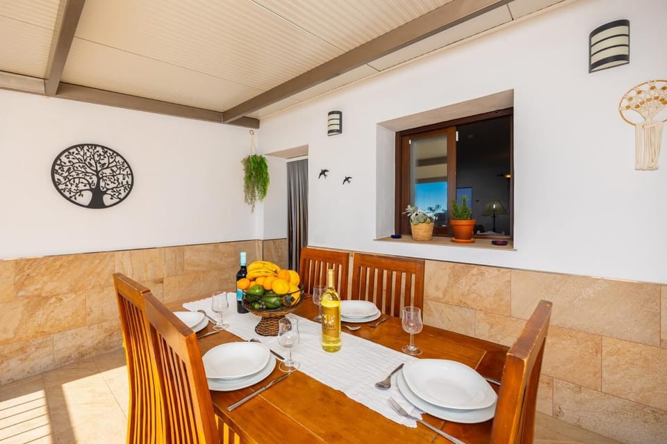 Sheltered terrace area