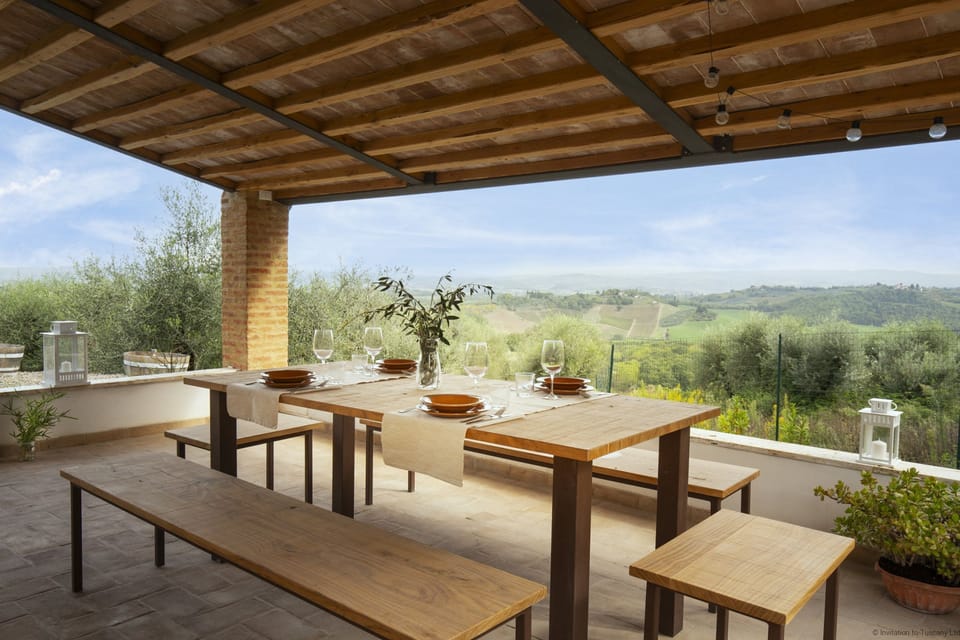 The views out over the Chianti hills go on forever