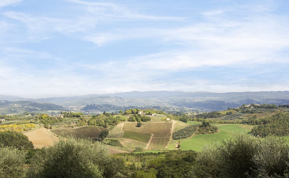 The views are of Tuscany's Chianti hills