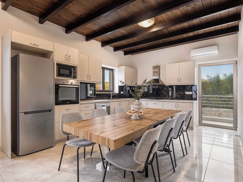 Exclusive Villa, 5 Bedrooms, Private Pool, Sea View | Private kitchen | Fridge, microwave, oven, stovetop