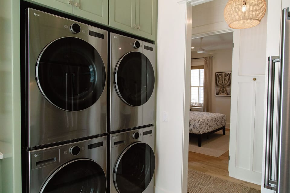 Double washer/dryers to keep up with a house full of vacation laundry.