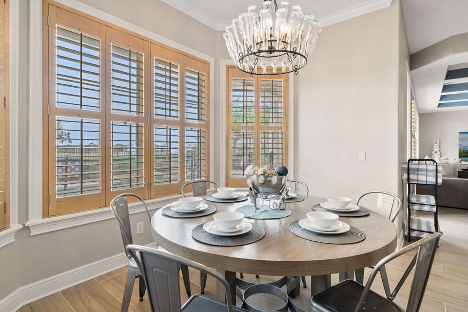 Elegant dining space enhances group meals and special moments.