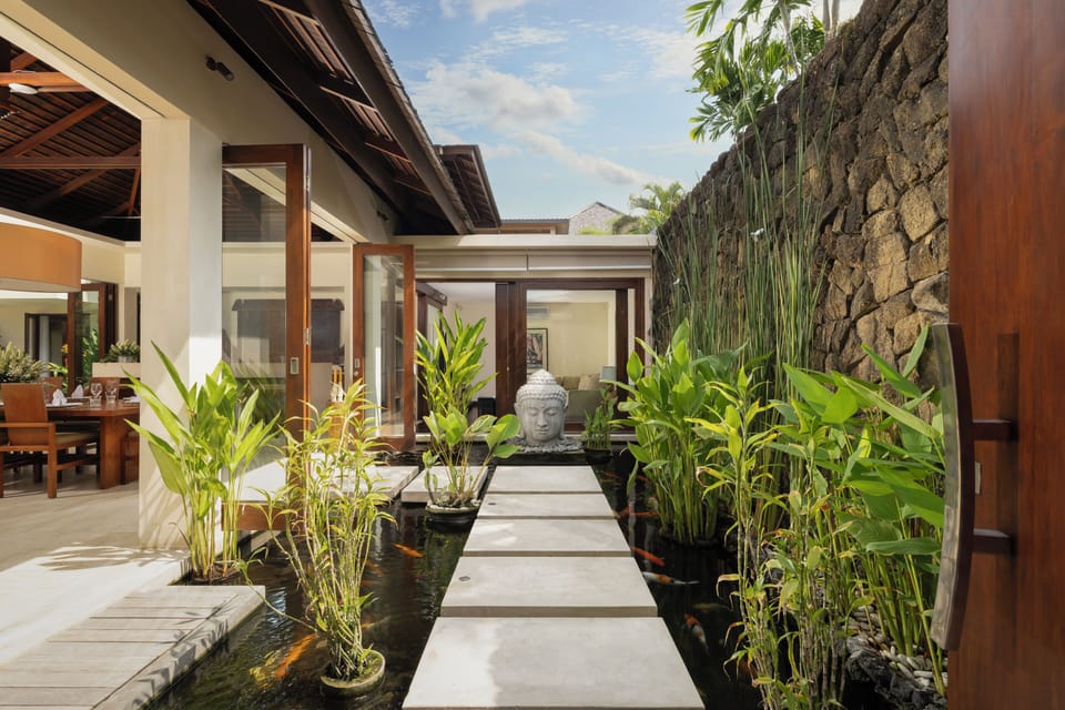 Grand Villa, 5 Bedrooms, Pool View | Living area | Flat-screen TV