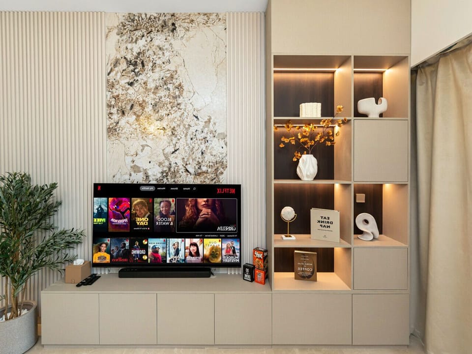 Relax and stream your favorites on the Smart TV