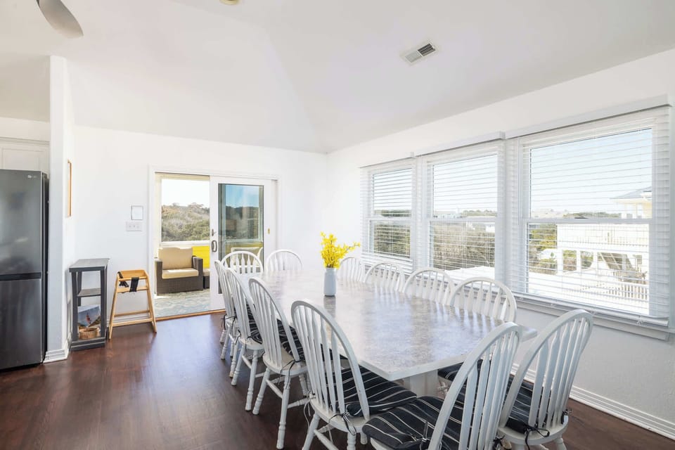 Top Level Dining Table seats 10 w/ Deck Access