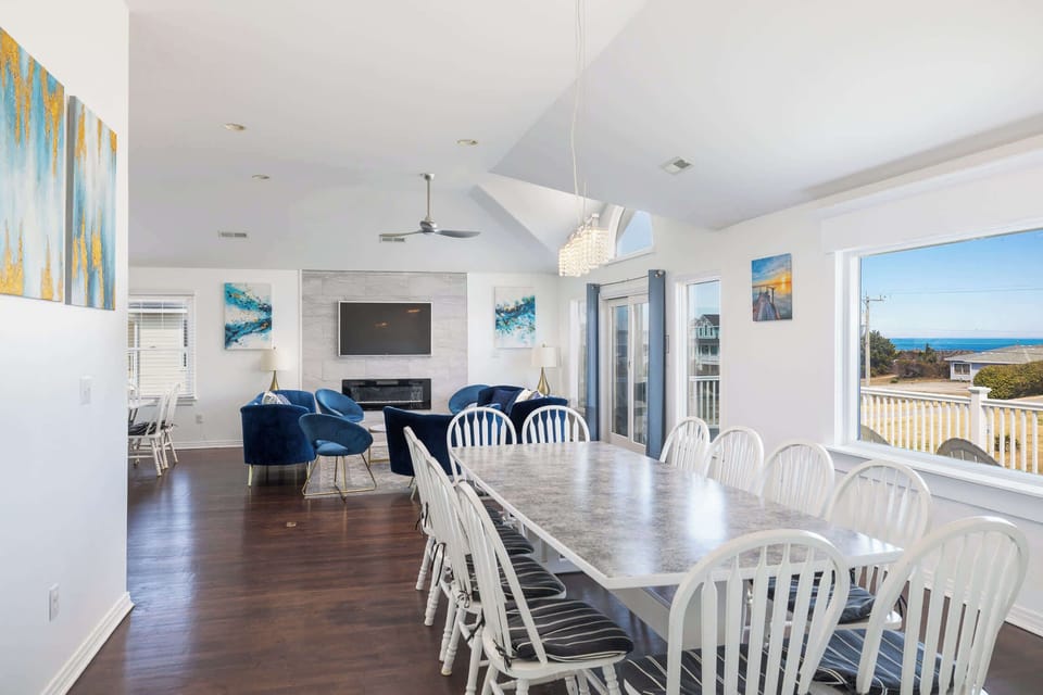 Newly Painted Top Level w/ Dining Area and Living Area