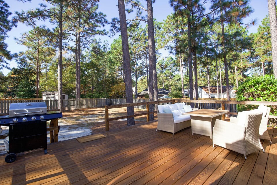Back Deck With Furniture and Grill
