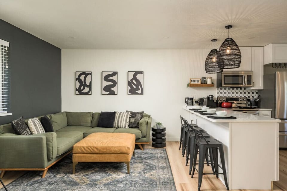 Open-concept living with modern flair.