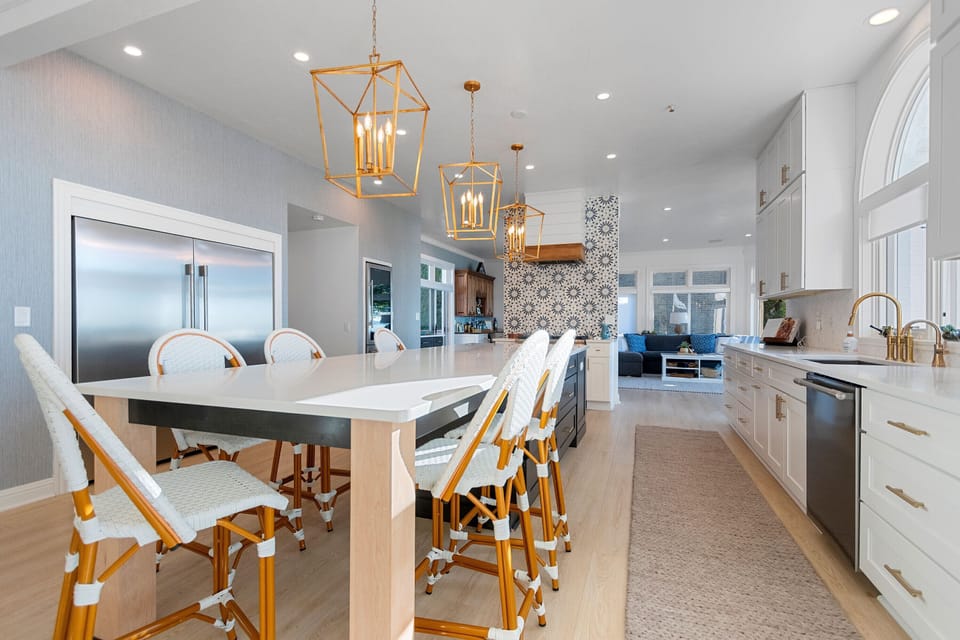 Kitchen into family room
