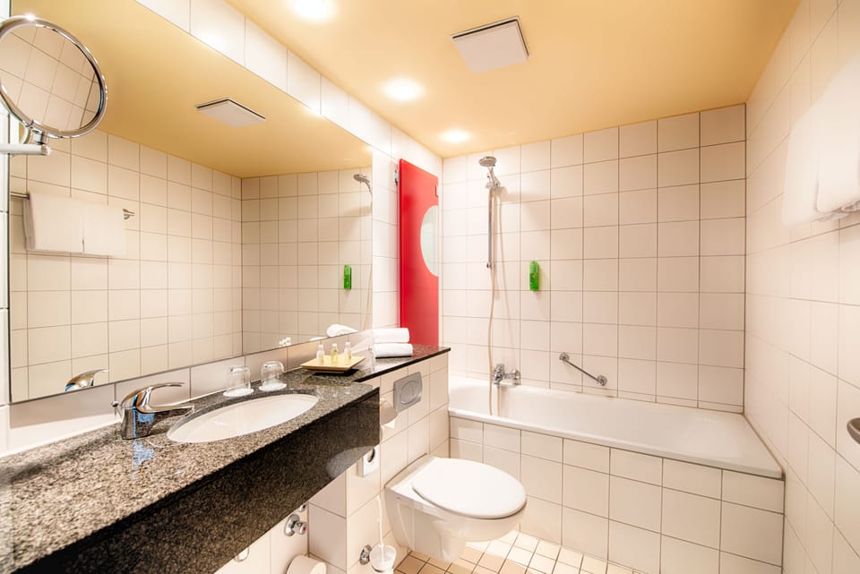Hair dryer, towels