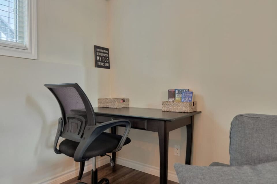 Designated work space with the fastest Wi-Fi in the area.