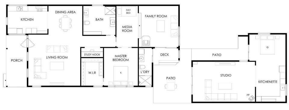 Coastal Bungalow | Floorplan