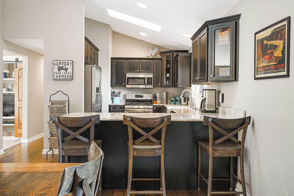 Sleek and modern kitchen.
