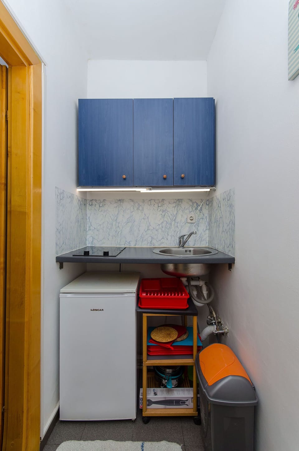 Apartment (A1) | Private kitchen | Fridge, microwave, stovetop, espresso maker