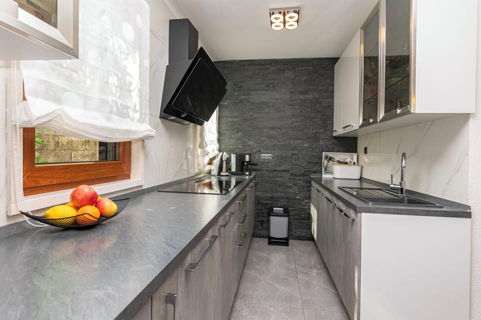 Apartment (A1) | Private kitchen | Fridge, oven, stovetop, dishwasher