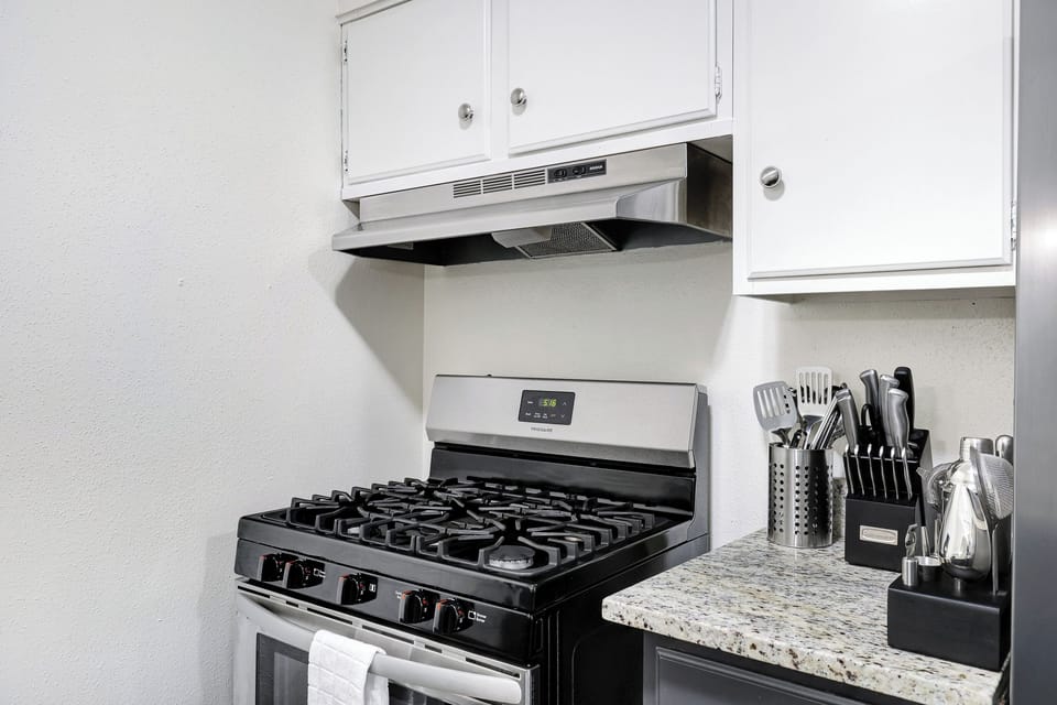 Stainless steel appliances.