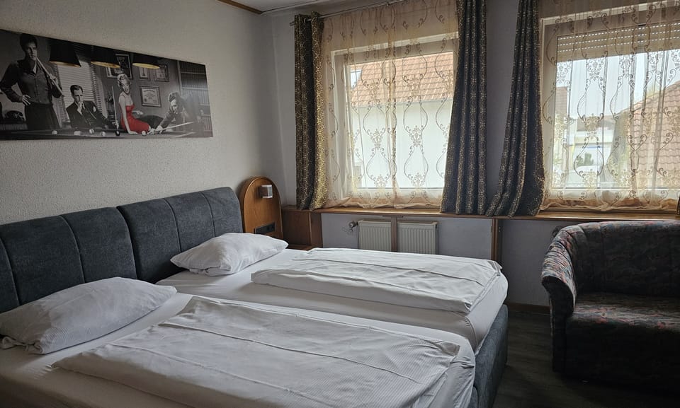 Desk, WiFi (free), bed sheets