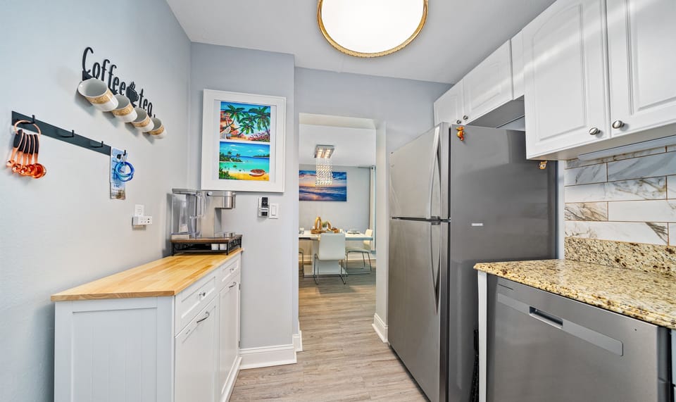 Fully-Equipped Kitchen with Coffee Bar