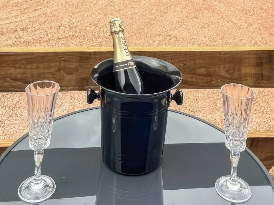 Sitting-out-area | Stewards Granary - East Learmouth Farmstays, Berwick-upon-Tweed