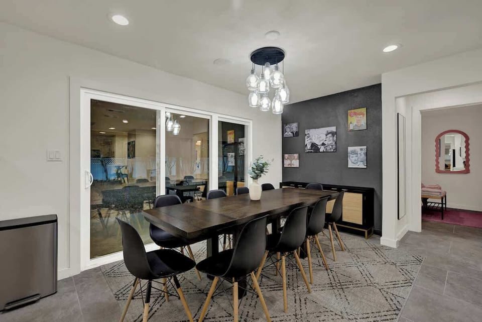The dining area will seat 10 comfortably